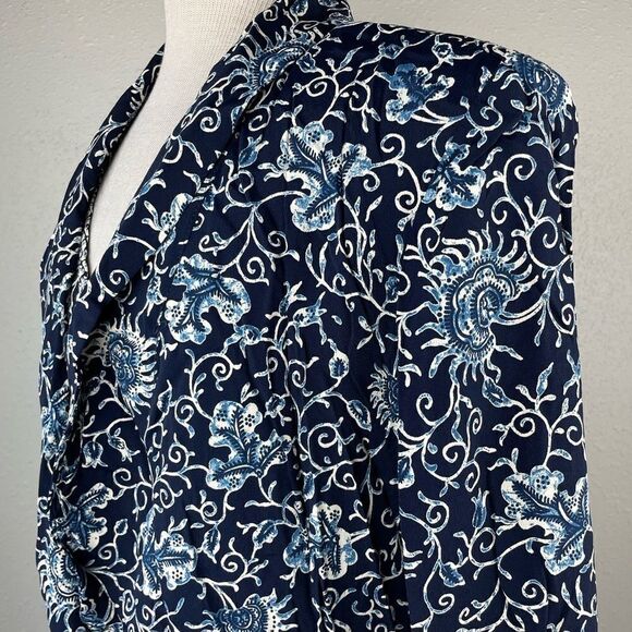 Karen Kane Two-Piece Blue and White Floral Outfit EUC - Picture 5 of 10